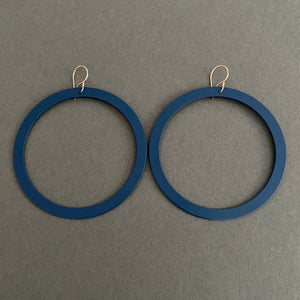 Bangle Earrings - Wide, Cadet Blue
