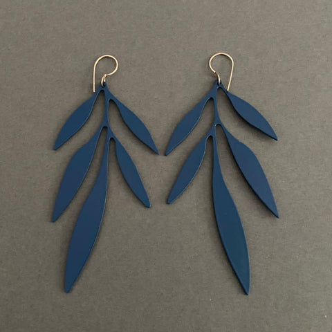 Branch Earrings - Large, Cadet Blue