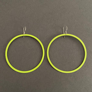 Bangle Earrings - Narrow, Chartreuse