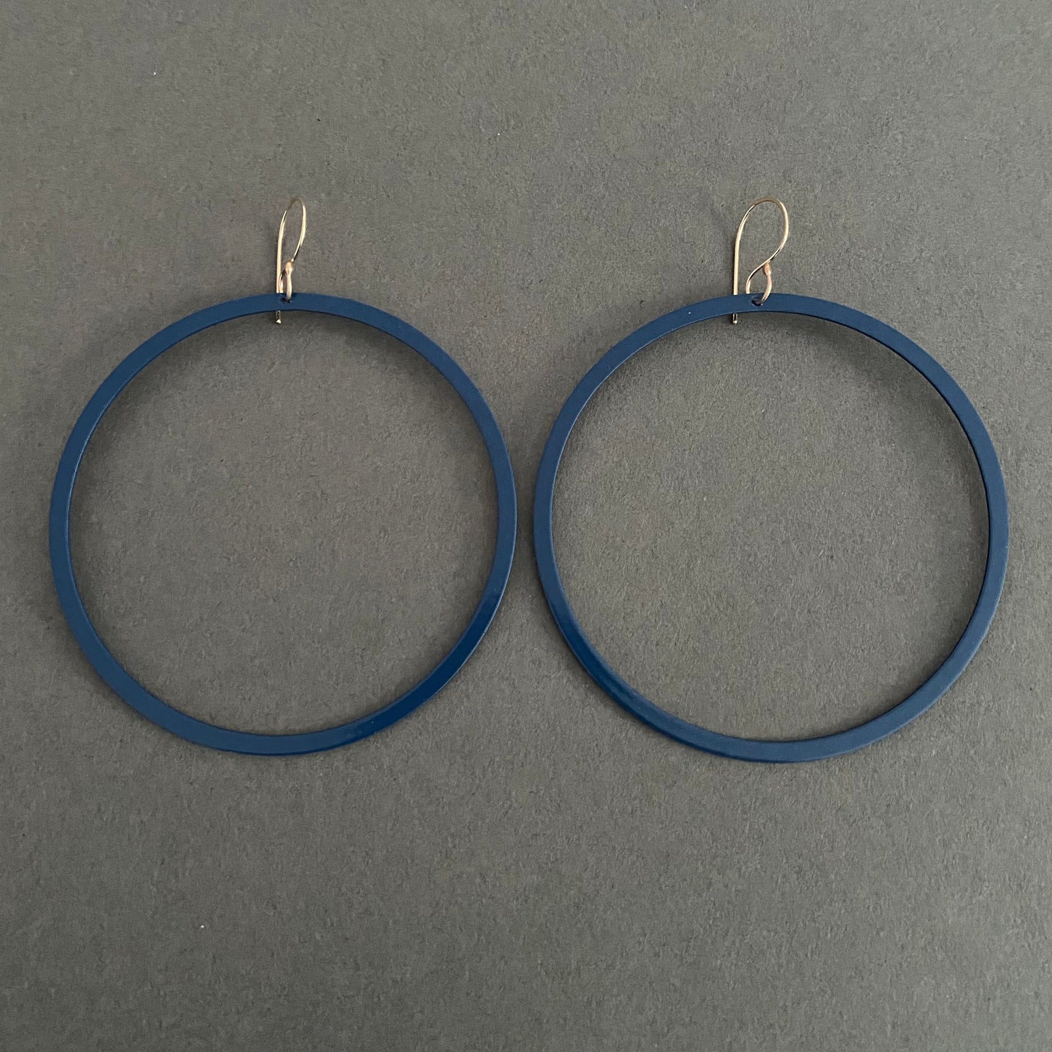 Bangle Earrings - Narrow, Cadet Blue