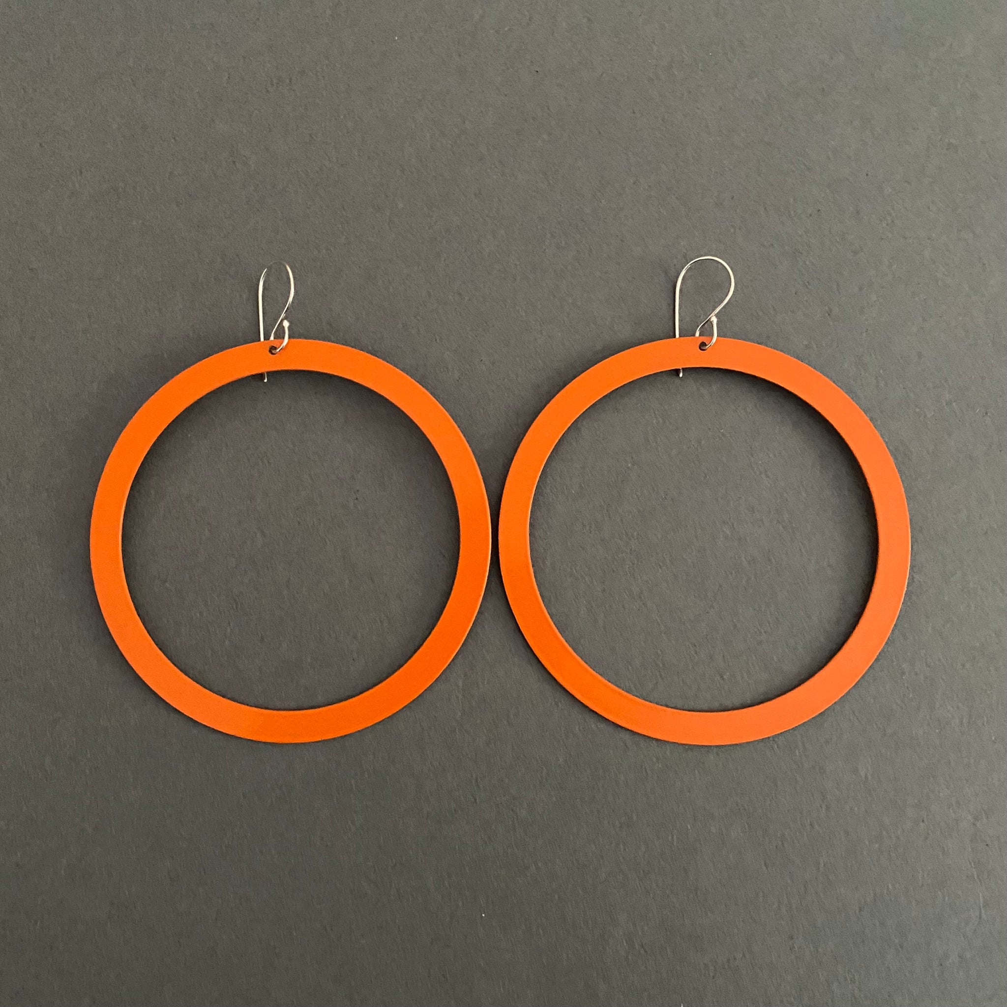 Bangle Earrings - Wide, Orange