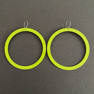 Bangle Earrings - Wide, Chartreuse