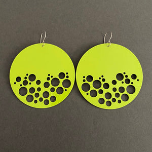 Dot Disc Earrings - Large, Chartreuse