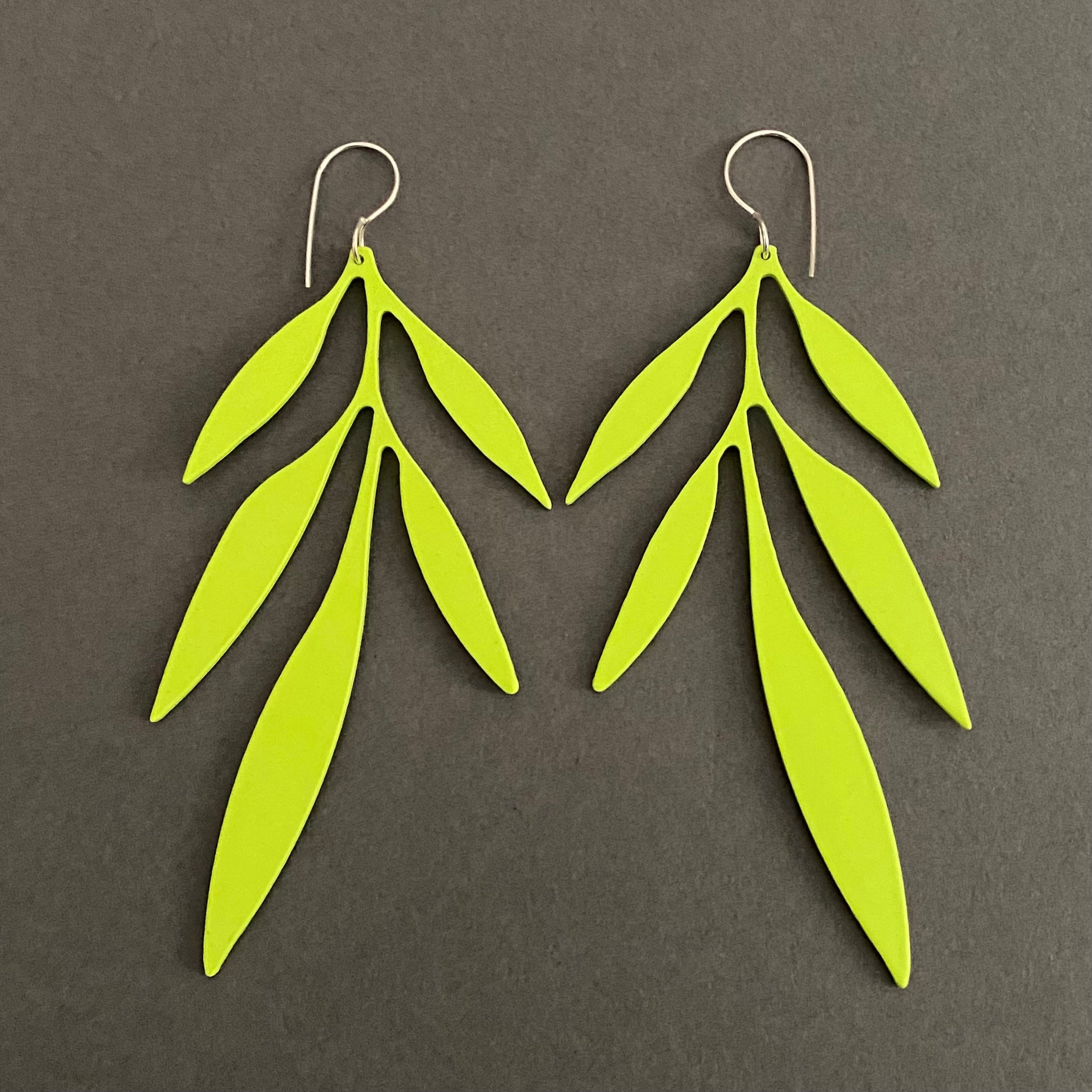 Branch Earrings - Large, Chartreuse