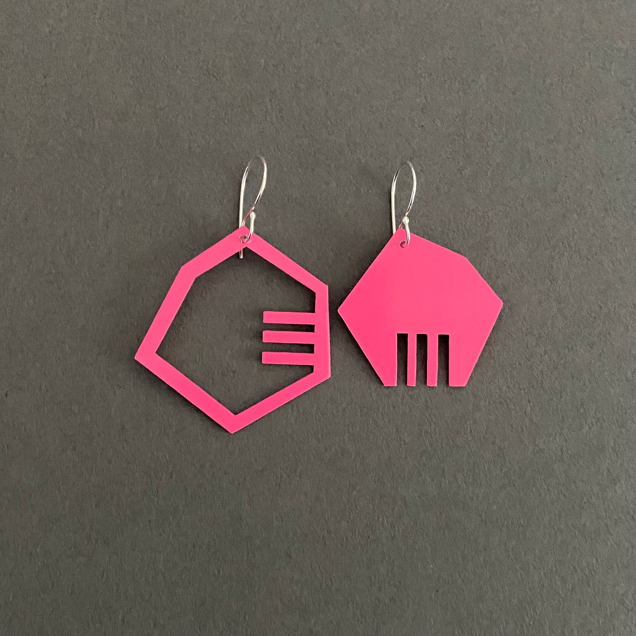+/- Earrings - Small, Sassy Pink