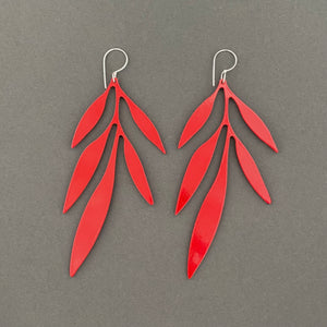 Branch Earrings - Large, Red