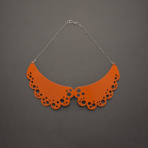 Peter Pan Collar Necklace - Orange