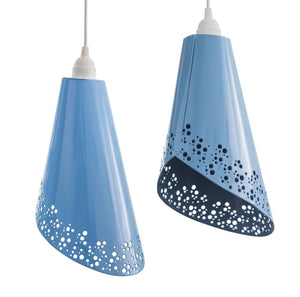 Conical Dot Light Shade - Cornflower Blue