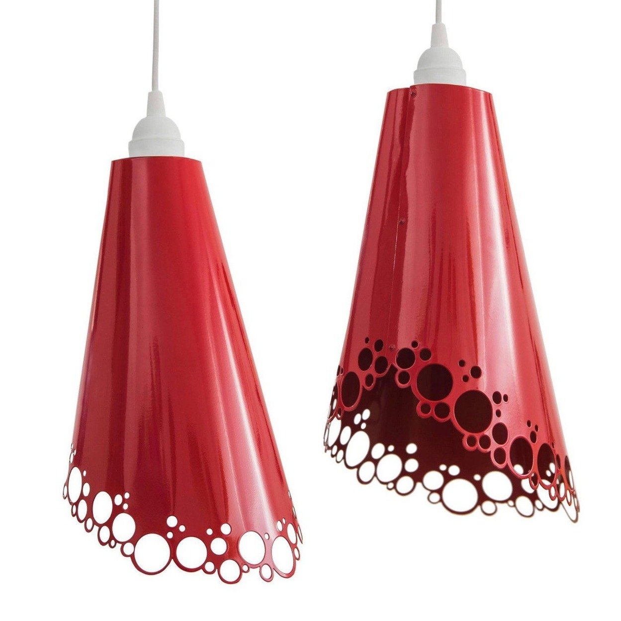 Conical Bubbles Light Shade - Red